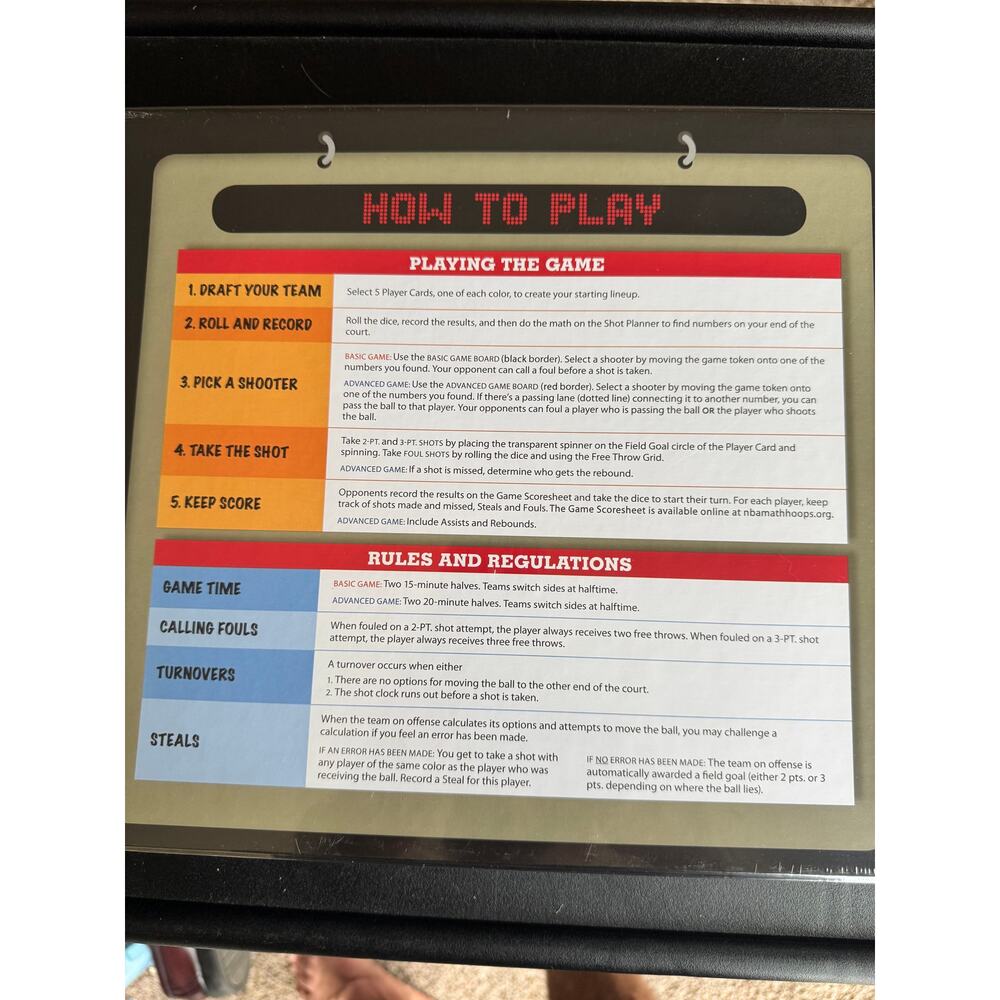 NBA Math Hoops Board Game Sealed Educational Basketball Math Learning Game - Picture 4 of 5